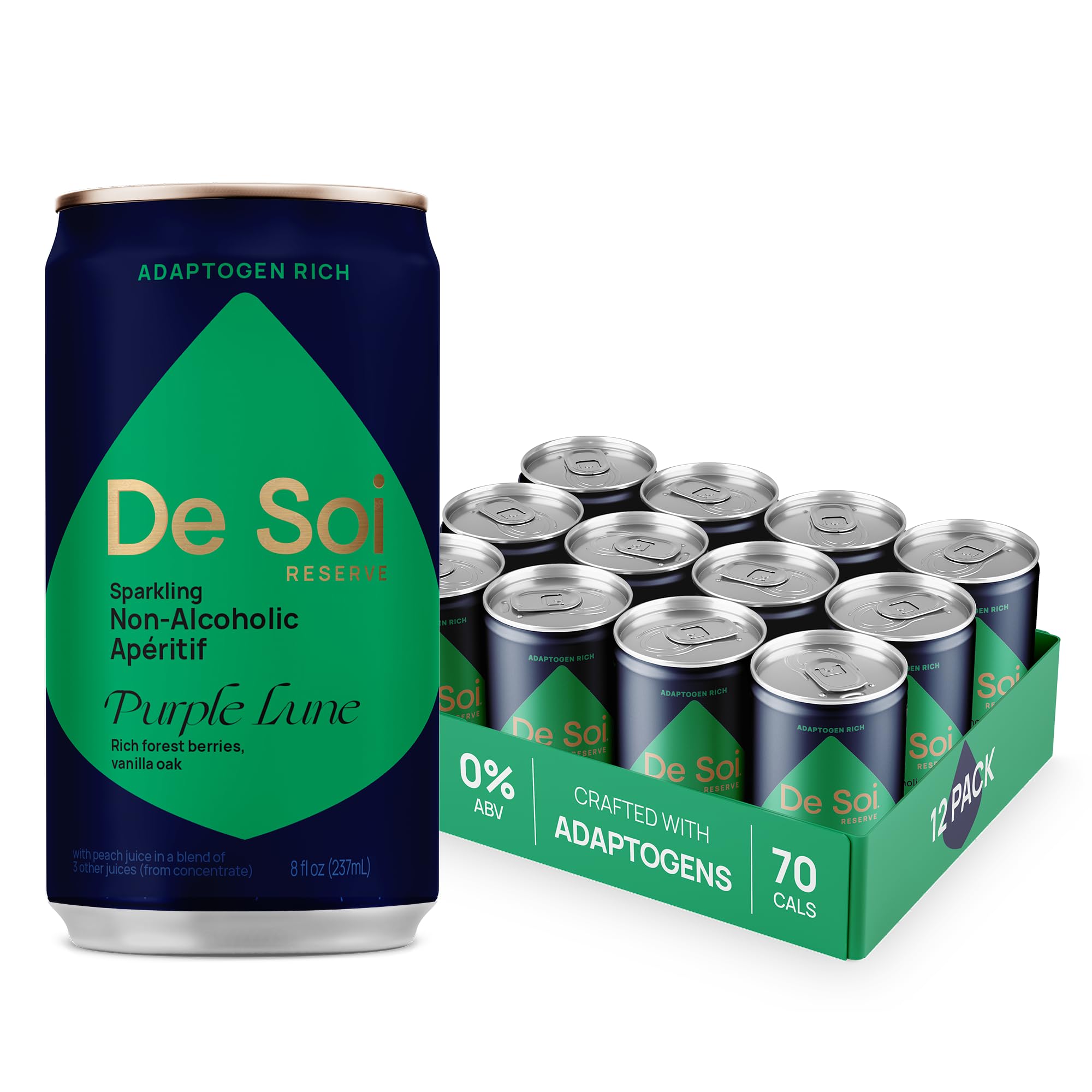 Amazon.com : De Soi Purple Lune Mocktails NA Drinks 8 fl oz (12